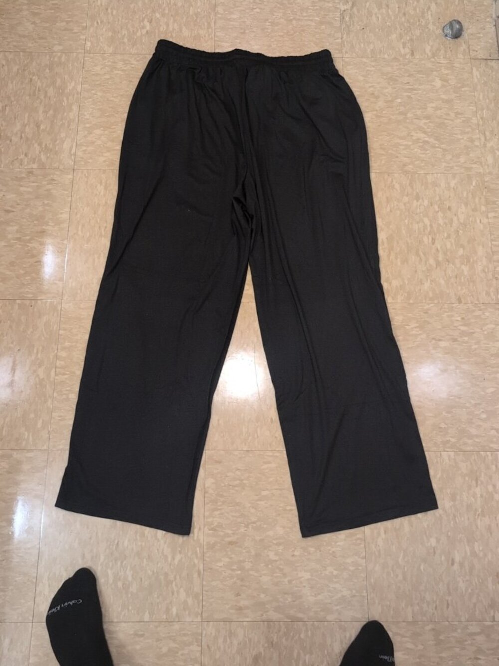 Dibaolong Pants Women's 3XL Black Elastic Drawstring Waist Wide Leg Comfy NWT - Picture 5 of 7